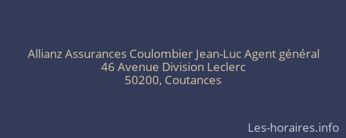 Allianz Assurances Coulombier Jean-Luc Agent général