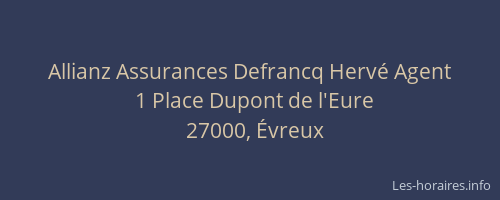 Allianz Assurances Defrancq Hervé Agent