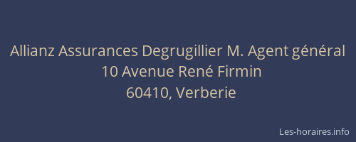Allianz Assurances Degrugillier M. Agent g&eacute;n&eacute;ral