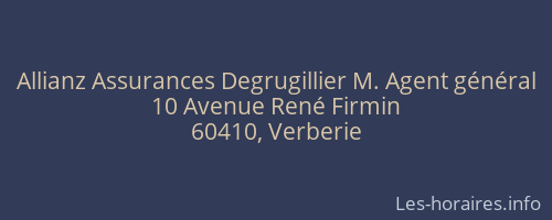 Allianz Assurances Degrugillier M. Agent général