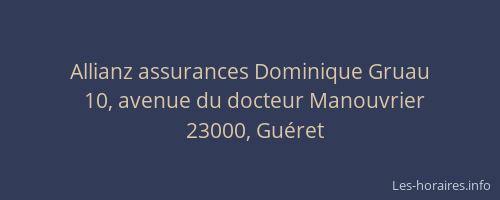 Allianz assurances Dominique Gruau