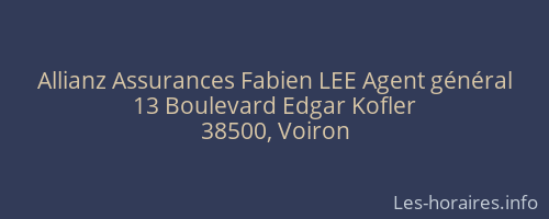 Allianz Assurances Fabien LEE Agent général