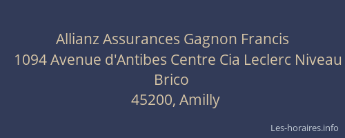 Allianz Assurances Gagnon Francis