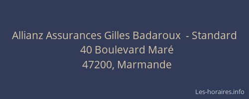 Allianz Assurances Gilles Badaroux  - Standard