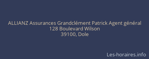 ALLIANZ Assurances Grandclément Patrick Agent général