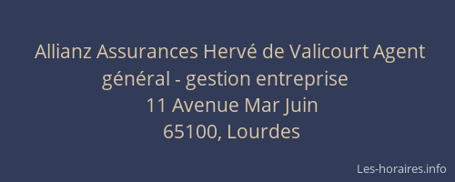 Allianz Assurances Herv&eacute; de Valicourt Agent g&eacute;n&eacute;ral - gestion entreprise