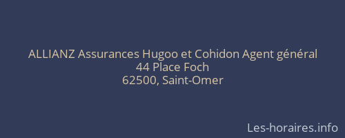 ALLIANZ Assurances Hugoo et Cohidon Agent général