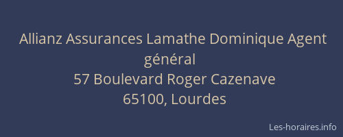 Allianz Assurances Lamathe Dominique Agent général