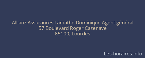 Allianz Assurances Lamathe Dominique Agent général