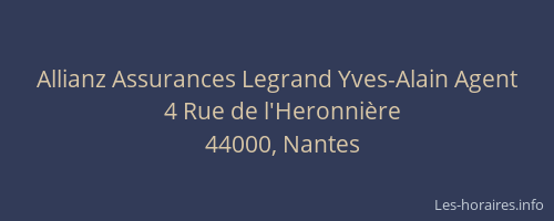Allianz Assurances Legrand Yves-Alain Agent