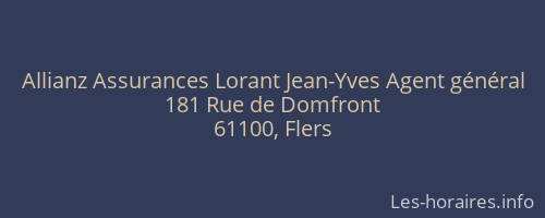 Allianz Assurances Lorant Jean-Yves Agent général