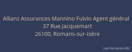Allianz Assurances Mannino Fulvio Agent général