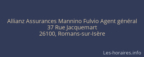 Allianz Assurances Mannino Fulvio Agent général