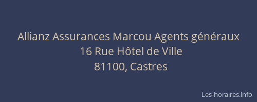 Allianz Assurances Marcou Agents g&eacute;n&eacute;raux