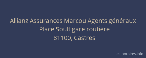 Allianz Assurances Marcou Agents g&eacute;n&eacute;raux