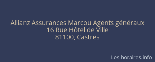 Allianz Assurances Marcou Agents généraux