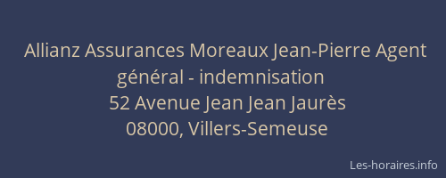 Allianz Assurances Moreaux Jean-Pierre Agent général - indemnisation