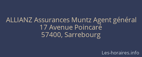 ALLIANZ Assurances Muntz Agent général