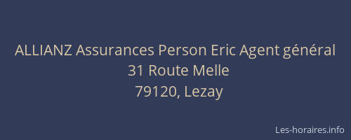 ALLIANZ Assurances Person Eric Agent g&eacute;n&eacute;ral