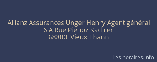 Allianz Assurances Unger Henry Agent général