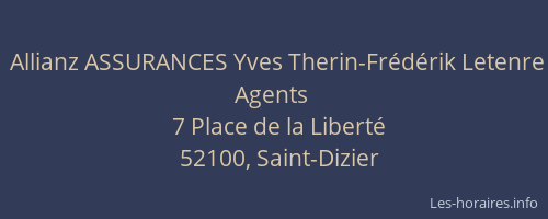 Allianz ASSURANCES Yves Therin-Frédérik Letenre Agents