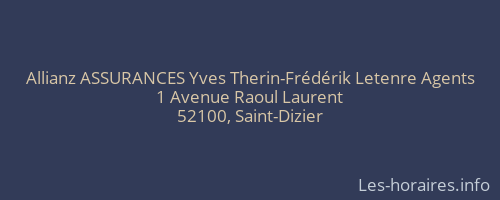 Allianz ASSURANCES Yves Therin-Frédérik Letenre Agents