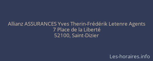 Allianz ASSURANCES Yves Therin-Frédérik Letenre Agents