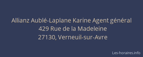 Allianz Aublé-Laplane Karine Agent général