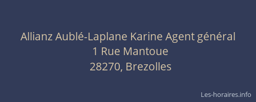 Allianz Aubl&eacute;-Laplane Karine Agent g&eacute;n&eacute;ral