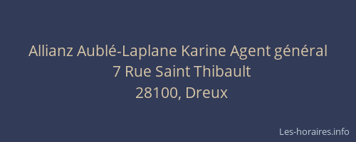 Allianz Aubl&eacute;-Laplane Karine Agent g&eacute;n&eacute;ral
