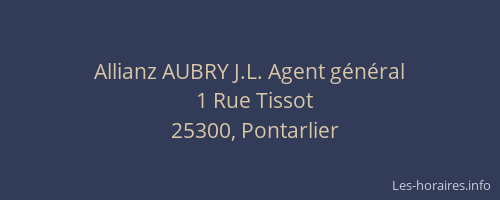 Allianz AUBRY J.L. Agent g&eacute;n&eacute;ral
