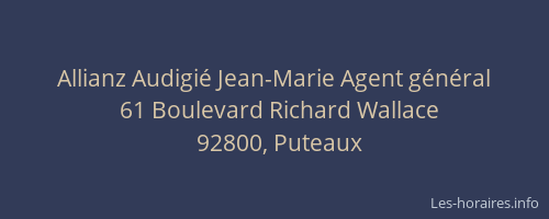Allianz Audigié Jean-Marie Agent général