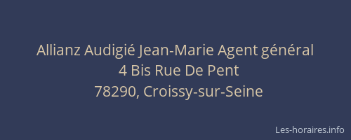 Allianz Audigi&eacute; Jean-Marie Agent g&eacute;n&eacute;ral