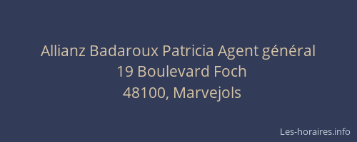 Allianz Badaroux Patricia Agent g&eacute;n&eacute;ral