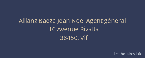 Allianz Baeza Jean No&euml;l Agent g&eacute;n&eacute;ral