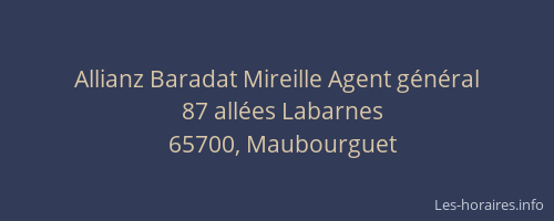 Allianz Baradat Mireille Agent g&eacute;n&eacute;ral