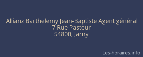 Allianz Barthelemy Jean-Baptiste Agent général