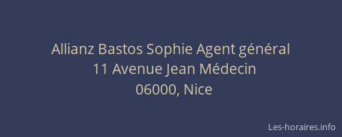 Allianz Bastos Sophie Agent général