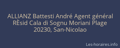 ALLIANZ Battesti André Agent général