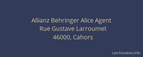 Allianz Behringer Alice Agent