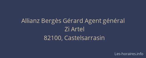Allianz Berg&egrave;s G&eacute;rard Agent g&eacute;n&eacute;ral