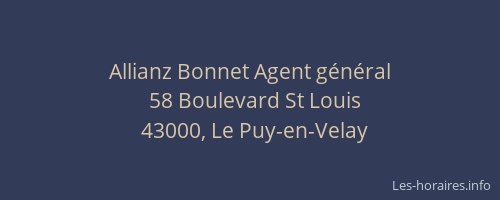 Allianz Bonnet Agent g&eacute;n&eacute;ral
