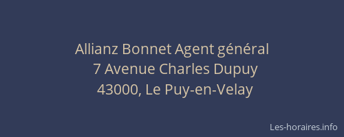 Allianz Bonnet Agent g&eacute;n&eacute;ral