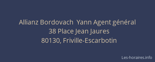 Allianz Bordovach  Yann Agent g&eacute;n&eacute;ral
