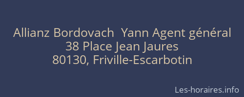 Allianz Bordovach  Yann Agent général