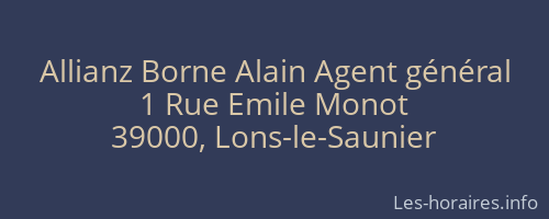 Allianz Borne Alain Agent général