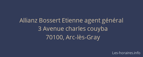 Allianz Bossert Etienne agent g&eacute;n&eacute;ral