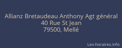 Allianz Bretaudeau Anthony Agt général