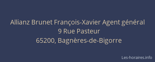 Allianz Brunet Fran&ccedil;ois-Xavier Agent g&eacute;n&eacute;ral