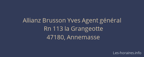 Allianz Brusson Yves Agent général